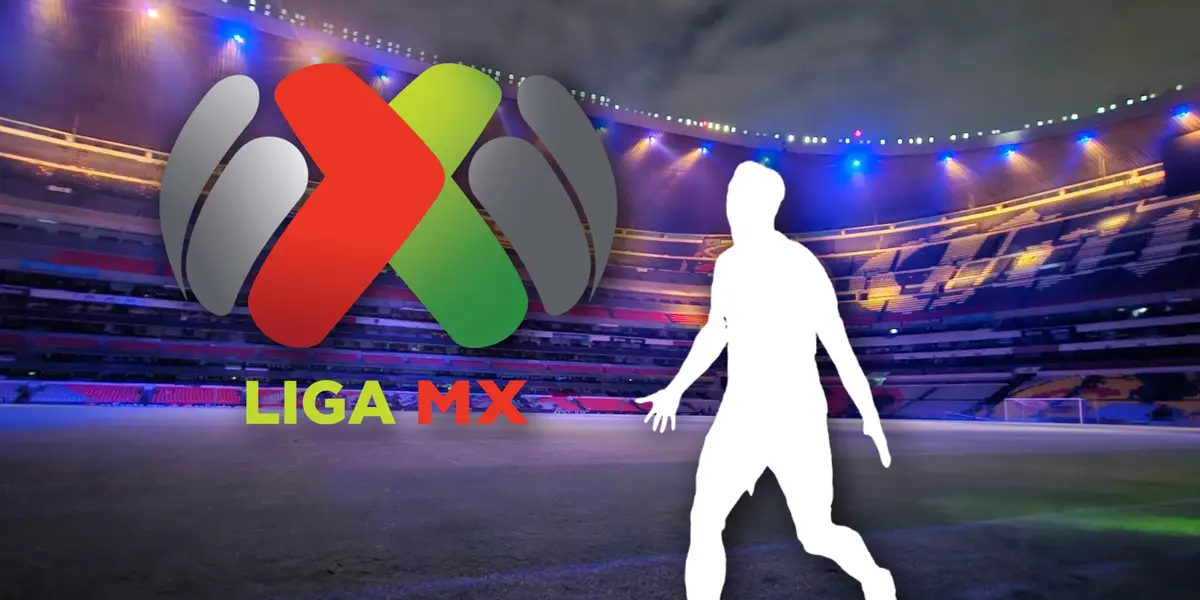 Silueta de futbolista y logo de Liga MX./Foto Donde Sea Pero Con Ella.