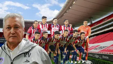 Víctor Manuel Vucetich junto a futbolistas de Chivas / FOTO JAMMEDIA