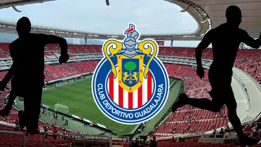 Akron de fondo, tomado de Wikipedia, con escudo de Chivas al frente