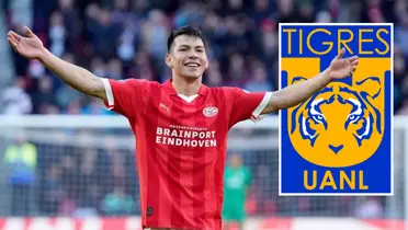 Lozano en partido con PSV, foto Récord