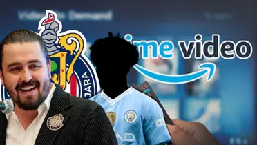 Amaury Vergara junto a futbolista del Manchester City / FOTO UNANIMO DEPORTES