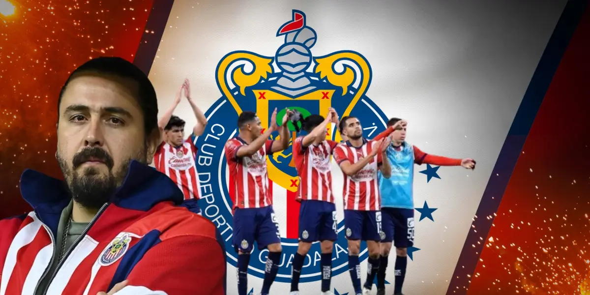 Amaury Vergara junto a futbolistas de Chivas / FOTO ESPN