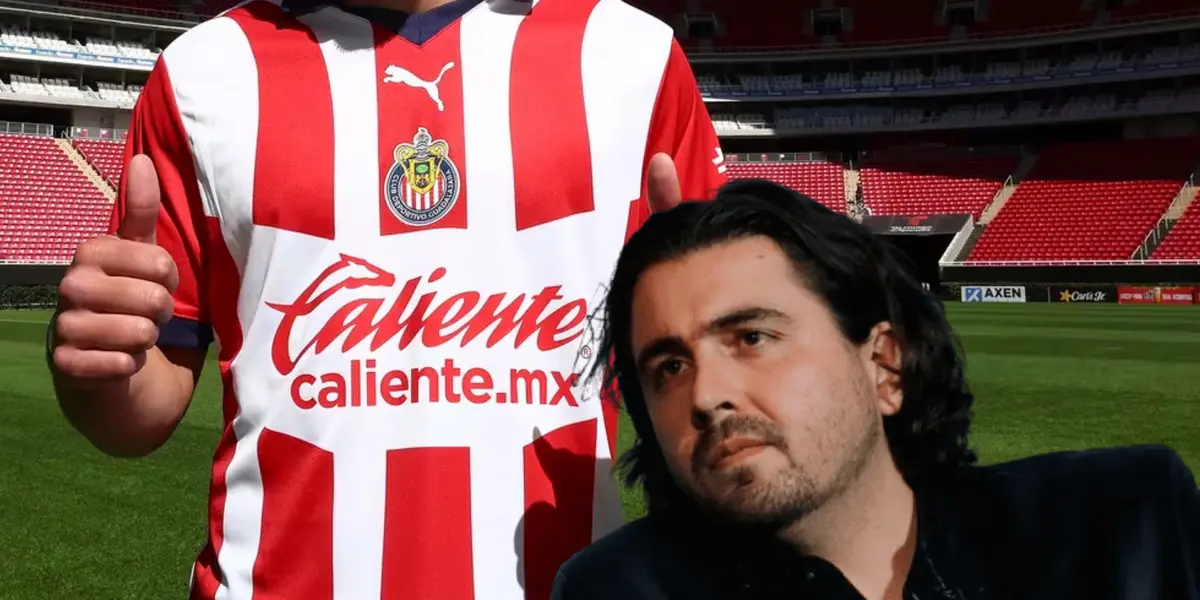 Amaury Vergara y camiseta de Chivas/ Foto Infobae.