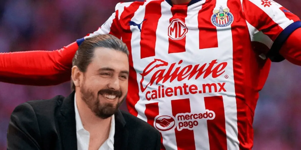 Amaury Vergara y playera de Chivas/Foto TV Azteca.