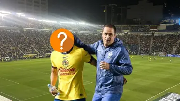 André Jardine y jugador oculto del América/Foto Gabo Vargas.