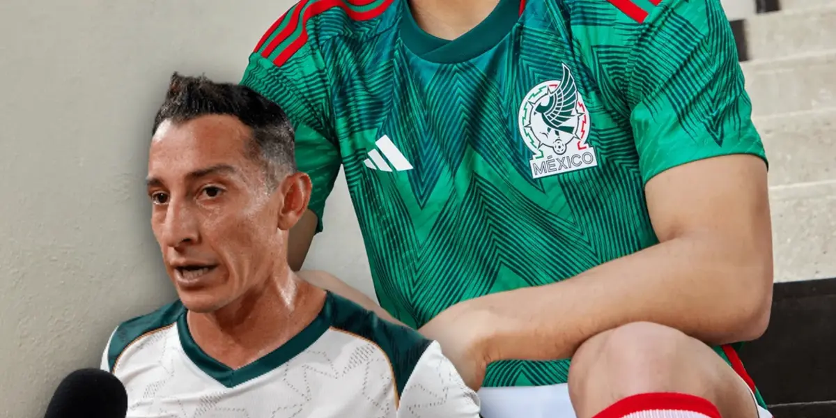 Andrés Guardado hablando y jugador mexicano detrás/ Foto TUDN.