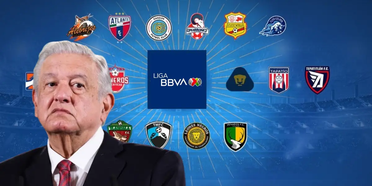 Andrés Manuel López Obrador junto a clubes de la Liga de Expansión / FOTO NBC