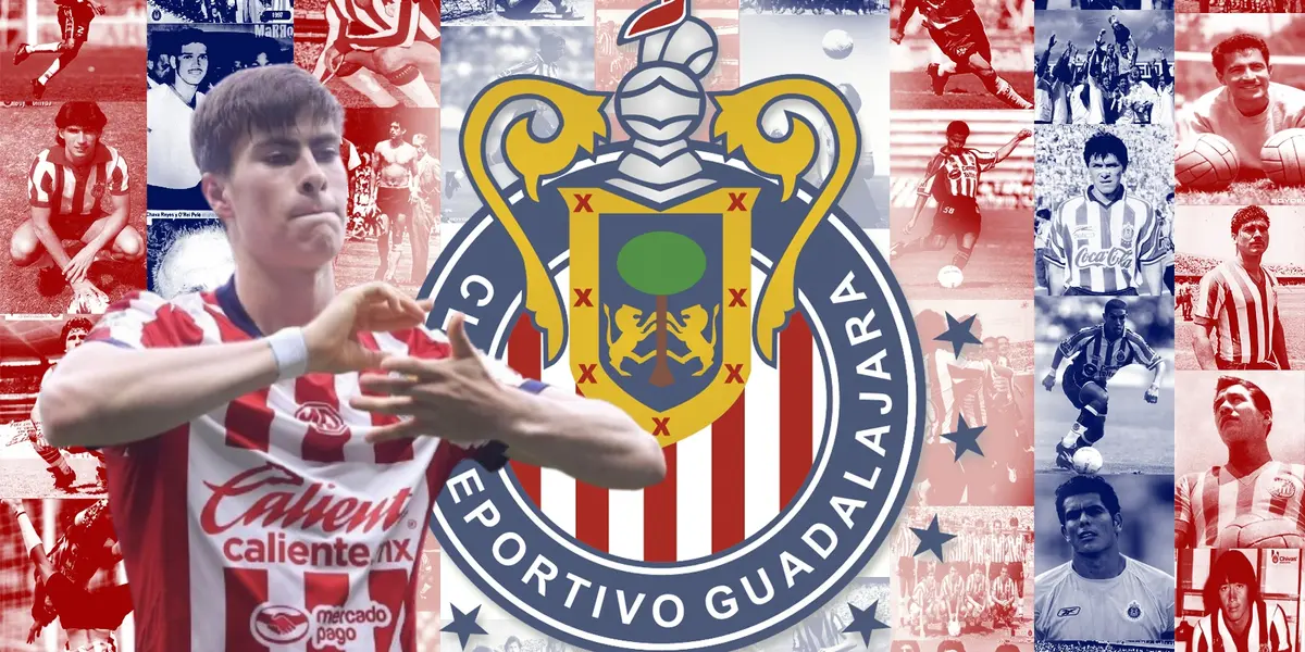 Armando González junto al escudo de Chivas / FOTO X