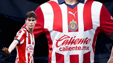 Armando Martínez y playera de Chivas/Foto Adidas Vespa Online.