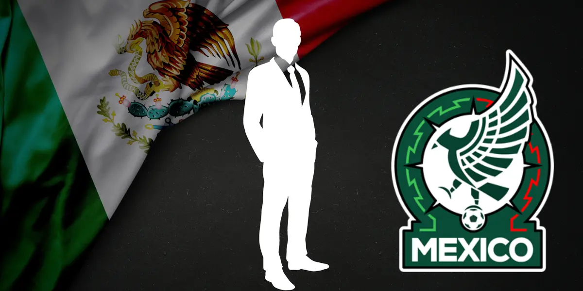 Bandera de México tomada de Canva, con escudo del Tri al frente.