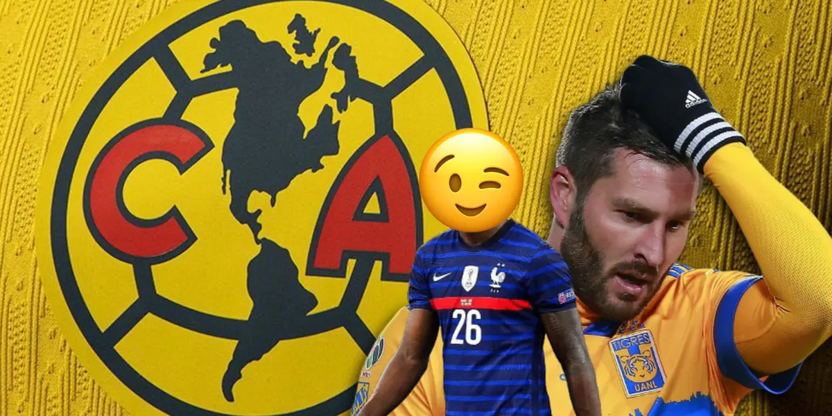 Camiseta de las Águilas, jugador oculto y André Pierre Gignac/ Foto Club América.