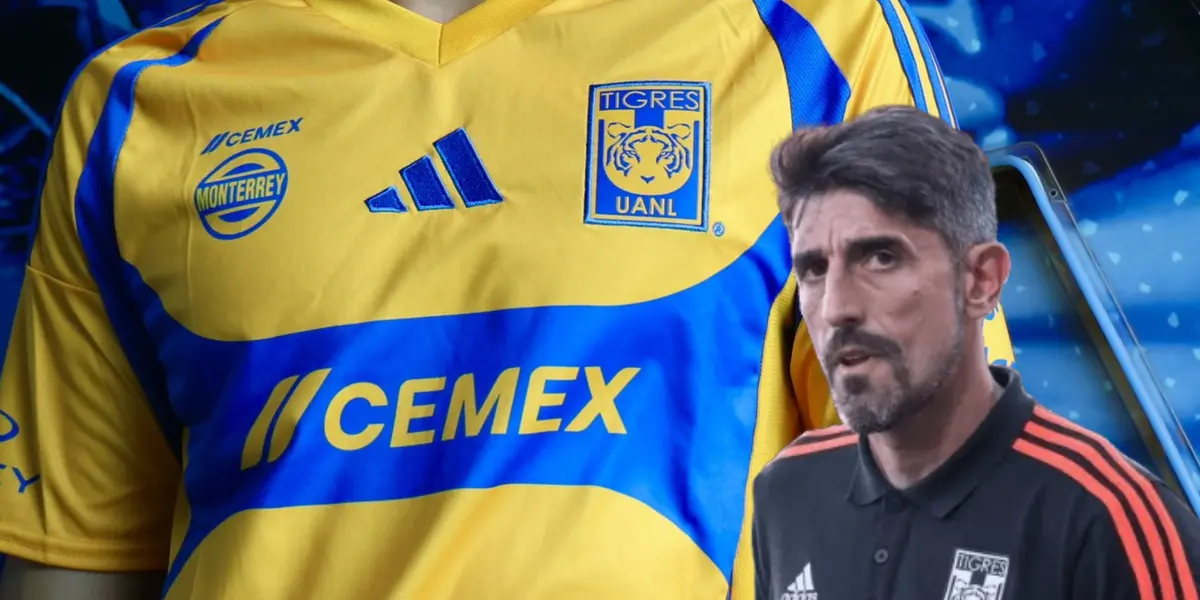 Camiseta oficial del cuadro felino y Veljko Paunovic/ Foto Tigres.