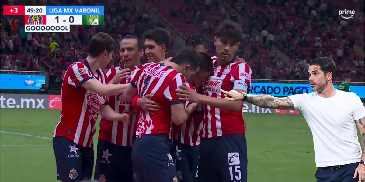 Captura de Chivas de jugadores celebrando el gol