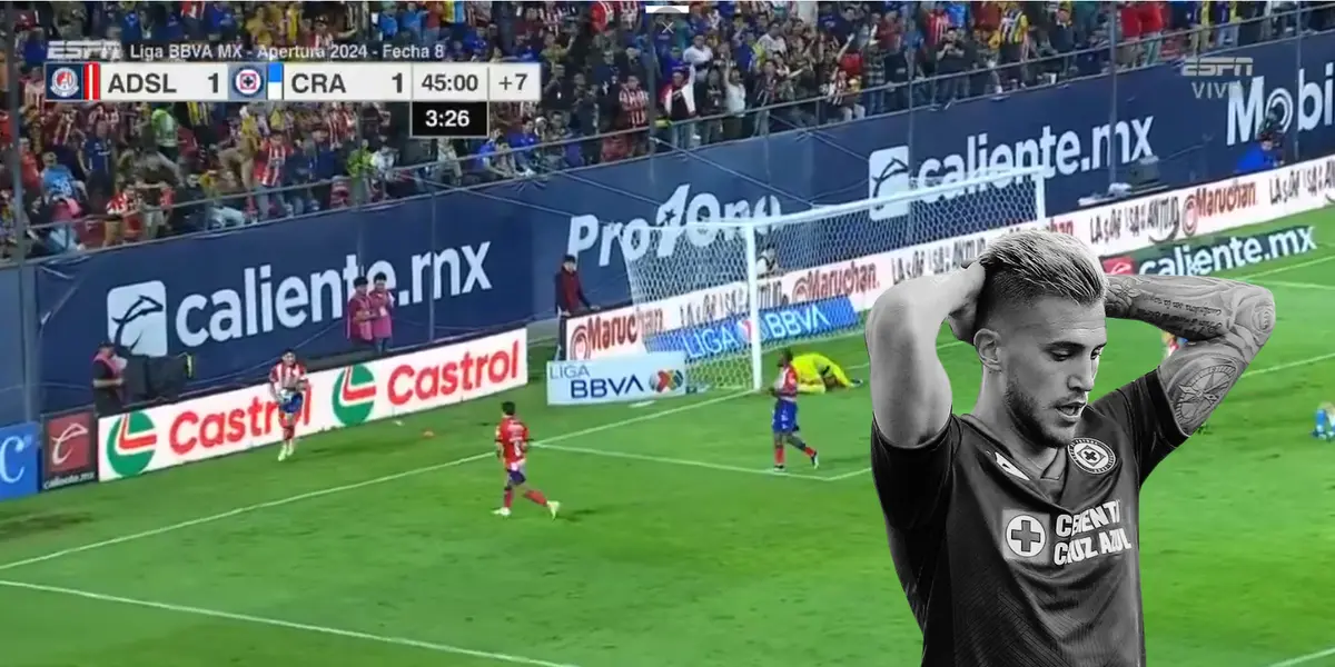 Captura de ESPN del segundo gol de San Luis