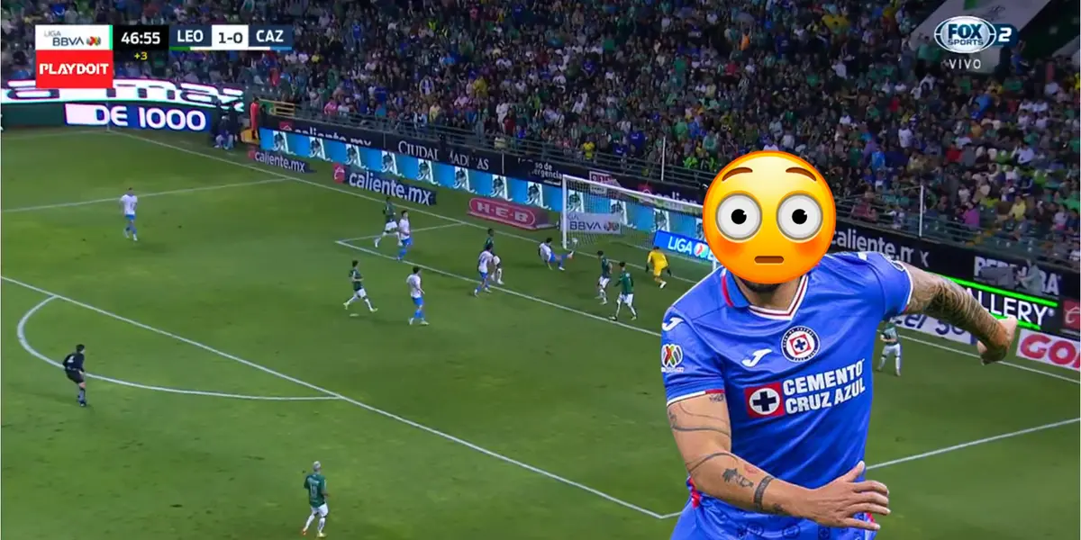 Captura de FOX Sports, del gol de Cruz Azul