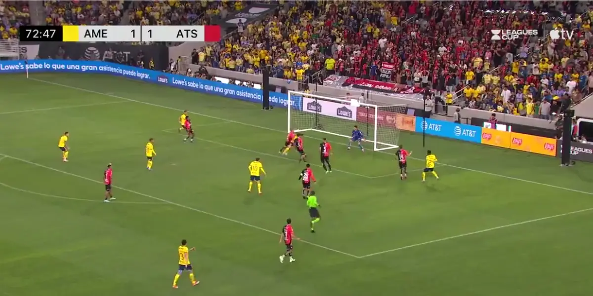 Captura de pantalla de Leagues Cup, del gol de Henry