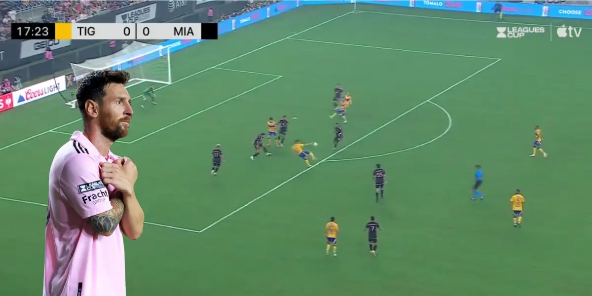 Captura de pantalla de Leagues Cup, del gol de Tigres