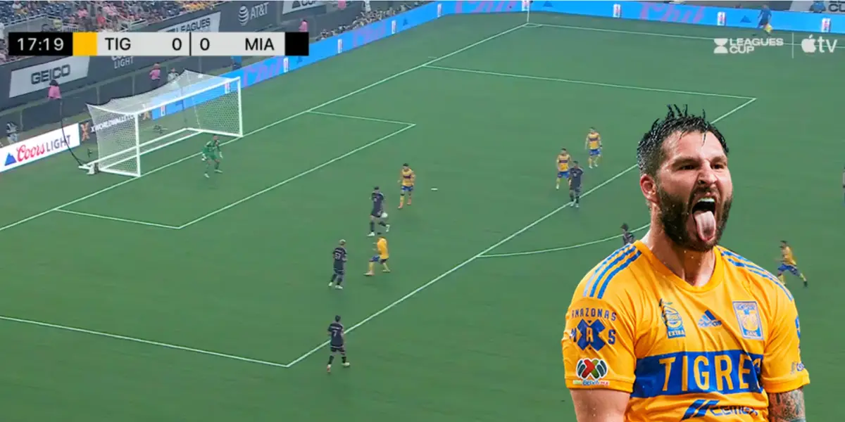 Captura de pantalla de Leagues Cup, del Tigres vs Inter.