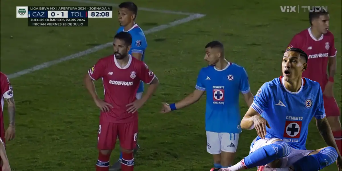 Captura de pantalla de TUDN del Cruz Azul vs Toluca