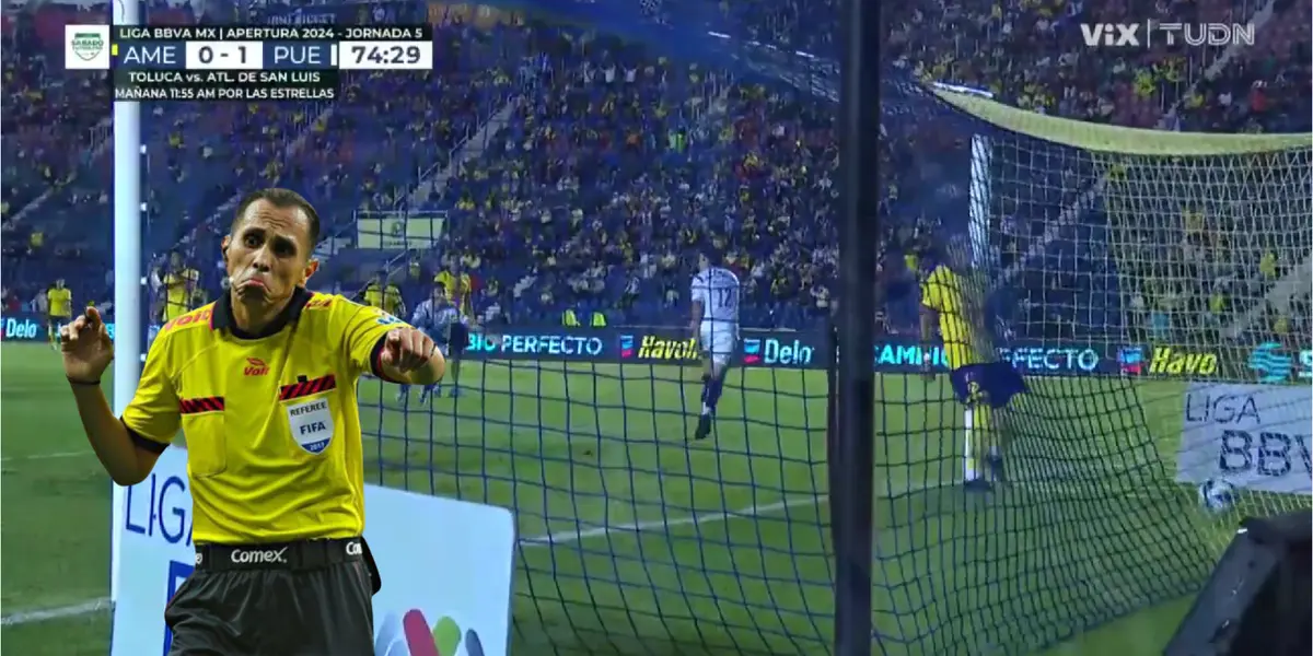 Captura de pantalla de TUDN, del gol del Puebla.