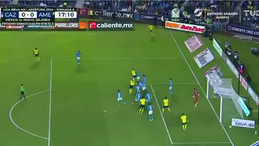 Captura de pantalla del gol del América, tomada de TUDN