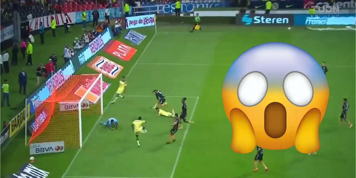 Captura de pantalla del gol del América, tomada del video del Club América