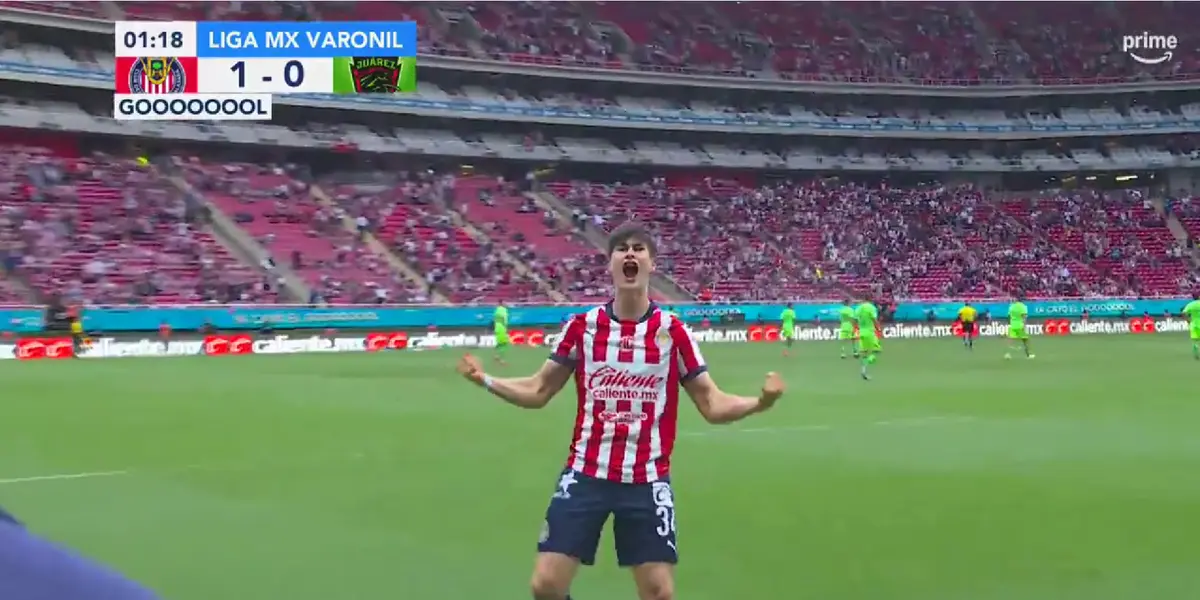 Captura de pantalla tomada de Amazon, del gol de Chivas