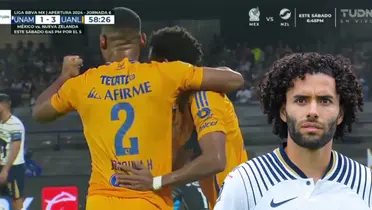 Captura de pantalla tomada de TUDN del gol de Tigres