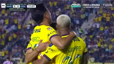 Captura del Club América del gol de Juárez