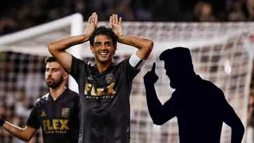 Carlos Vela festejando y silueta de jugador/Foto LAFC.