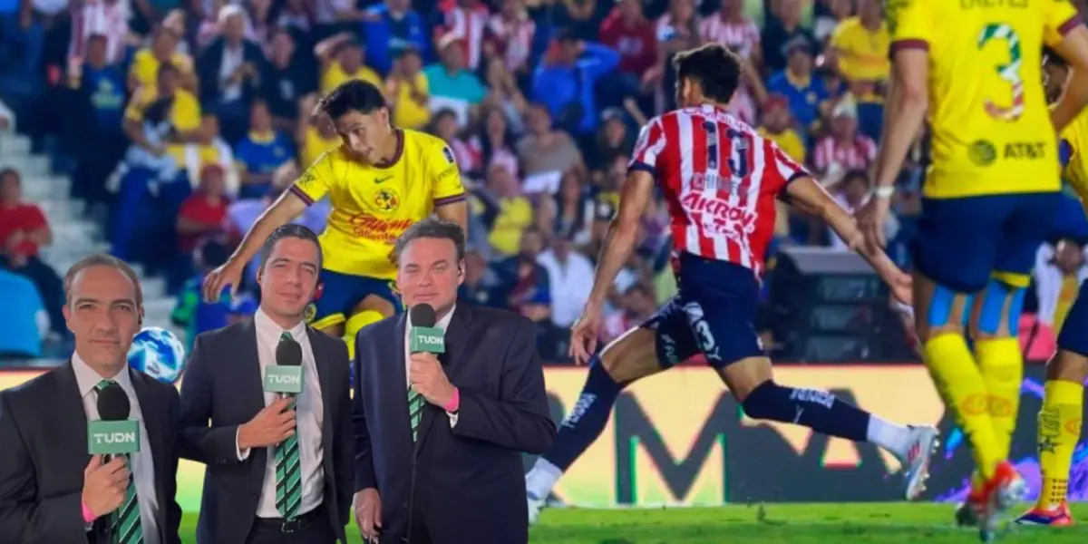 Cronistas de TUDN en el América vs Chivas / FOTO TUDN