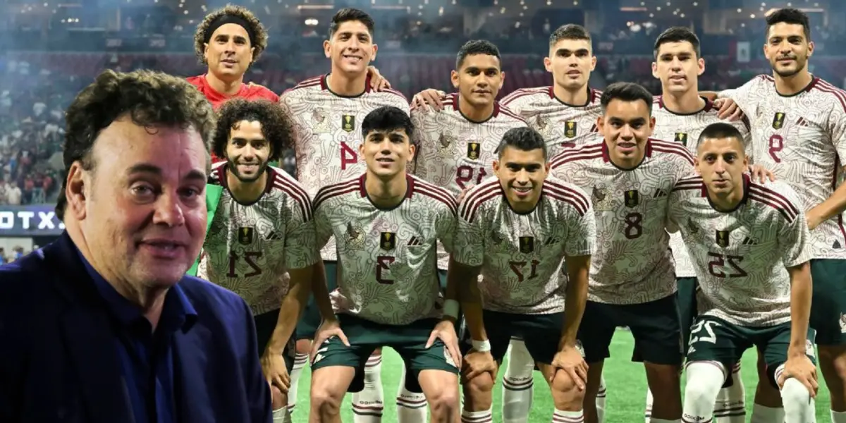 David Faitelson junto a jugadores de la Selección Mexicana / FOTO GETTY IMAGES