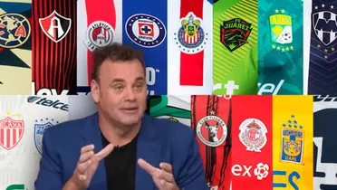 David Faitelson y playeras de equipos mexicanos/Foto Todo Sobre Camisetas.