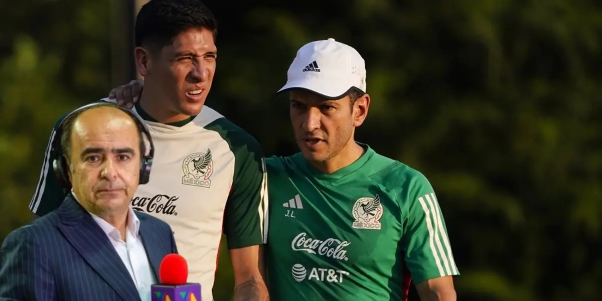 David Medrano junto a Edson Álvarez y Jaime Lozano / FOTO X