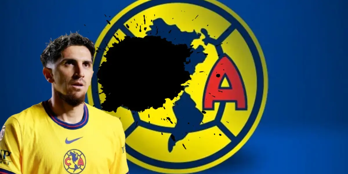 Diego Valdés junto al escudo del América / FOTO GETTY IMAGES