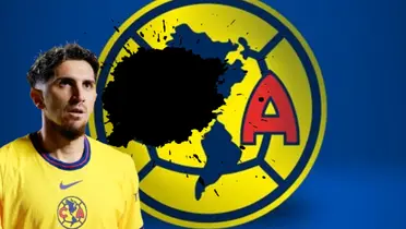 Diego Valdés junto al escudo del América / FOTO GETTY IMAGES