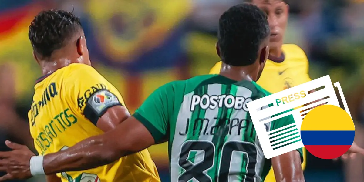 Dos Santos y Zapata en América vs Nacional. Foto: Revista La Liga