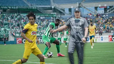 Efraín Juárez con uniforme del América y ahora como técnico/ Foto Carlos Alberto Arbeáez.