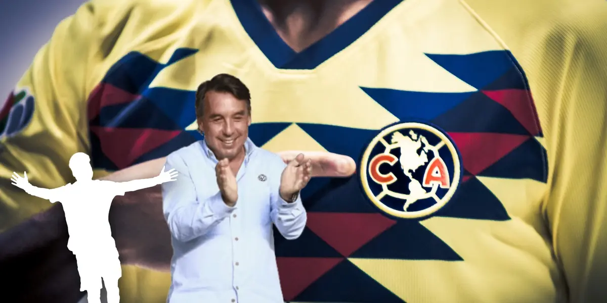 Emilio Azcárraga aplaudiendo y silueta de jugador/ Foto Club América.