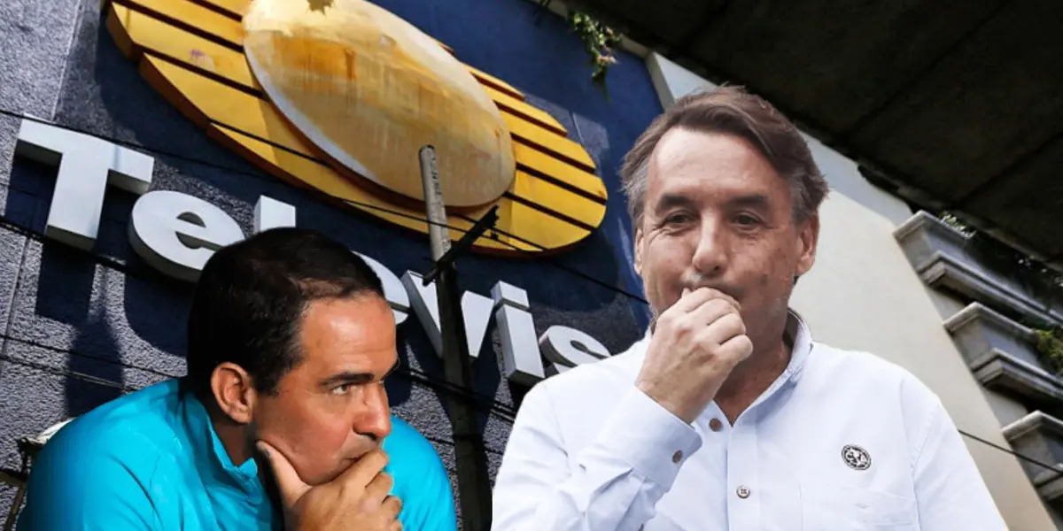 Emilio Azcárraga con manos en la boca y André Jardine/Foto El CEO.