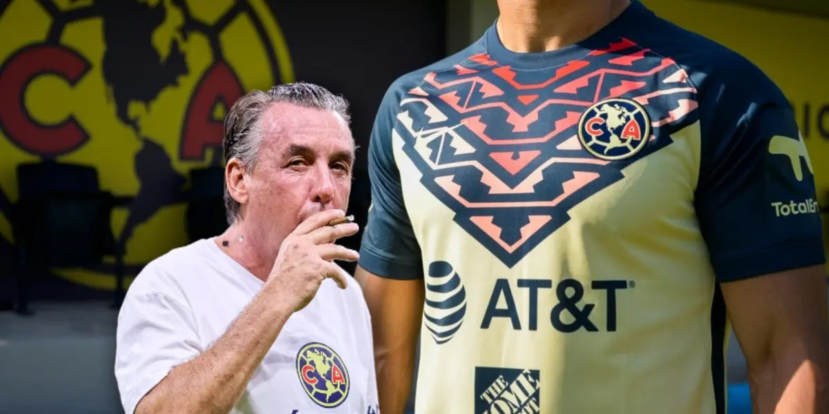 Emilio Azcárraga fumando y jugador del América/Foto Águilas Monumental.