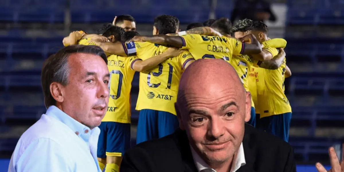 Emilio Azcárraga y Gianni Infantino/Foto TV Azteca.