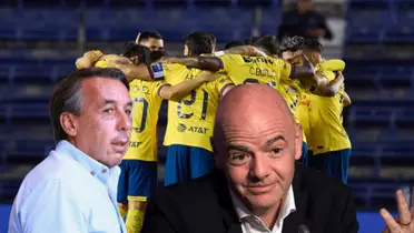 Emilio Azcárraga y Gianni Infantino/Foto TV Azteca.