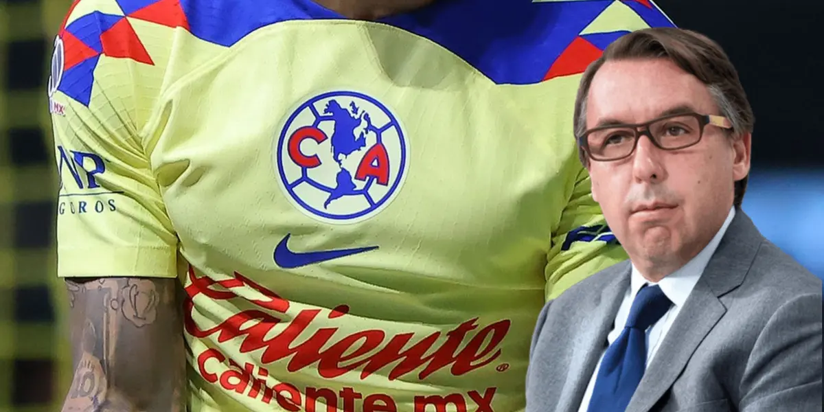 Emilio Azcárraga y jersey oficial del América/Foto Soy referee.