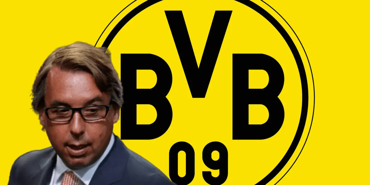 Emilio Azcárraga y logo del Borussia Dortmund/Foto Vecteezy.