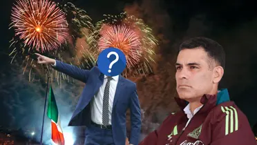 Entrenador oculto y Rafael Márquez serio/Foto 'X'.