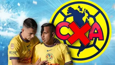 Erick Sánchez molesto y Álvaro Fidalgo abrazándolo/ Foto Club América.