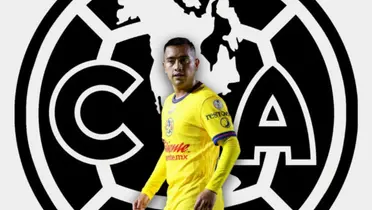 Erick Sánchez y logo del América/Foto Pinterest.