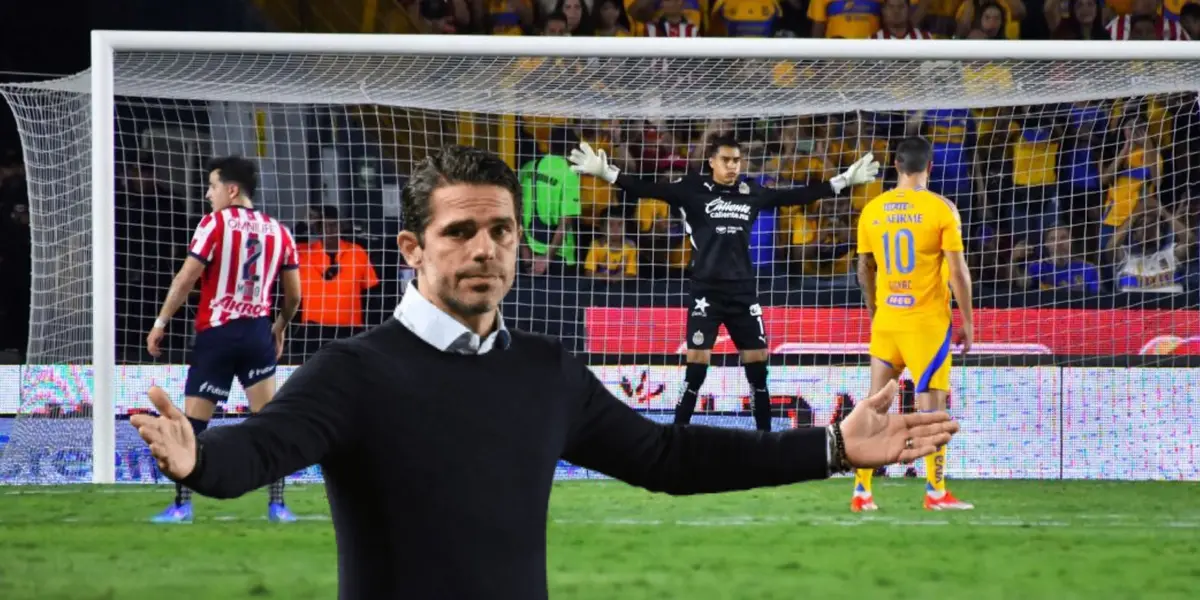 Fernando Gago de brazos abiertos y jugador a punto de cobrar penal/Foto ESPN Deportes.