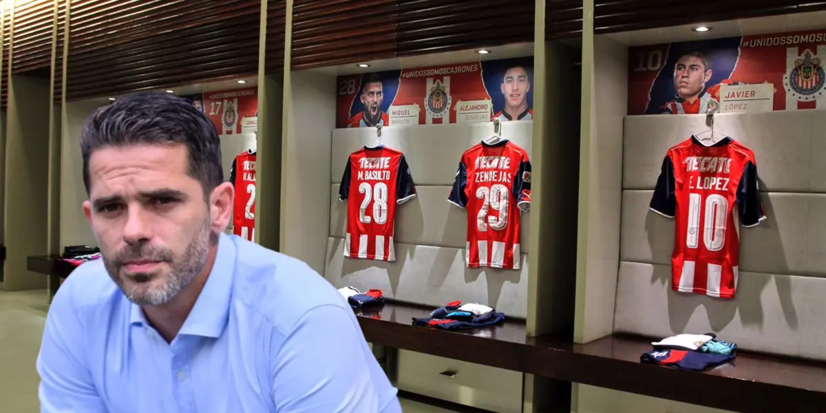 Fernando Gago en el vestidor de Chivas / FOTO X